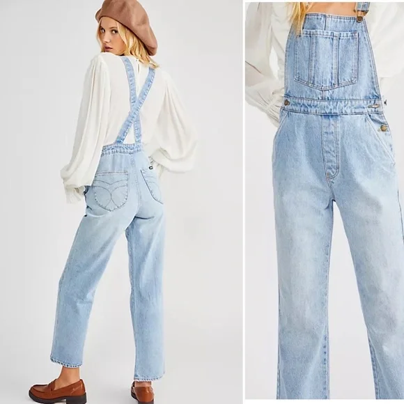 Rollas Light Blue Denim Overalls - Picture 4 of 15